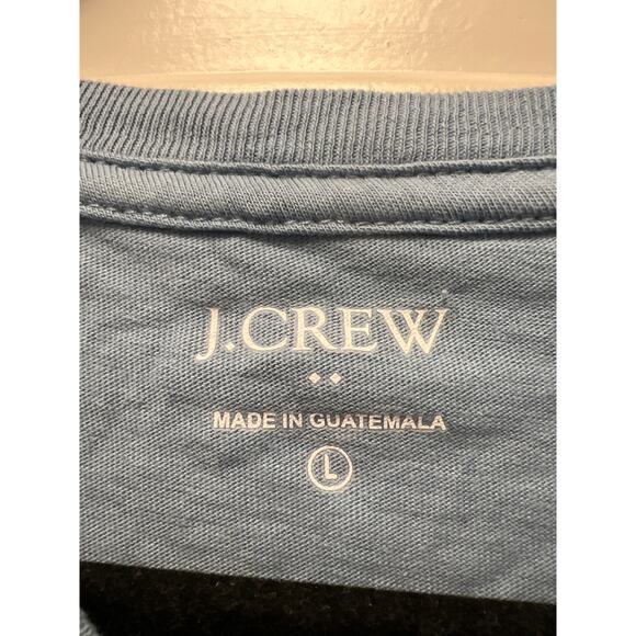J. Crew Men’s Dog Paddle Graphic Print Crew Neck Pullover T-Shirt Size L Blue - Picture 3 of 4